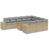 Image de Vidaxl Salon De Jardin 11 Pcs Avec Coussins Beige RÃ©sine TressÃ©e