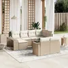 Image de Vidaxl Salon De Jardin 11 Pcs Avec Coussins Beige RÃ©sine TressÃ©e