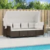 Image de Vidaxl Salon De Jardin Avec Coussins 5 Pcs Marron RÃ©sine TressÃ©e