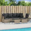 Image de Vidaxl Salon De Jardin 5 Pcs Avec Coussins Gris Clair RÃ©sine TressÃ©e
