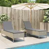 Image de Vidaxl Chaises Longues Avec Coussins Lot De 2 Beige RÃ©sine TressÃ©e