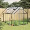 Image de Vidaxl Serre Avec Cadre De Base Anthracite 334x169x195 Cm Aluminium