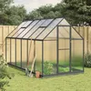 Image de Vidaxl Serre Avec Cadre De Base Anthracite 334x169x202 Cm Aluminium