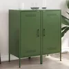 Image de vidaXL Buffets 2 pcs vert olive 36x39x79 cm acier