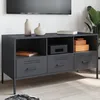 Image de vidaXL Meuble TV anthracite 100,5x39x50,5 cm acier