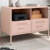 Image de vidaXL Meuble TV rose 68x39x50,5 cm acier