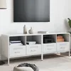 Image de vidaXL Meubles TV 2 pcs blanc 68x39x50,5 cm acier