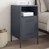 Image de vidaXL Table de chevet anthracite 36x39x68 cm acier laminÃ© Ã  froid