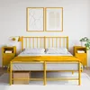 Image de vidaXL Tables de chevet 2 pcs jaune moutarde 36x39x68 cm