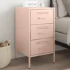Image de vidaXL Table de chevet rose 36x39x68 cm acier laminÃ© Ã  froid