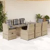 Image de Vidaxl Ensemble Ã Manger De Jardin Et Coussins 9 Pcs Beige Poly Rotin
