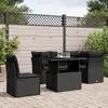 Image de Vidaxl Salon De Jardin 6 Pcs Avec Coussins Noir RÃ©sine TressÃ©e