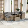 Image de Vidaxl Salon De Jardin Avec Coussins 8 Pcs Beige RÃ©sine TressÃ©e