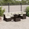 Image de Vidaxl Salon De Jardin 8 Pcs Avec Coussins Marron RÃ©sine TressÃ©e