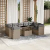 Image de Vidaxl Salon De Jardin Avec Coussins 10 Pcs Beige RÃ©sine TressÃ©e