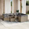 Image de Vidaxl Salon De Jardin Avec Coussins 10 Pcs Beige RÃ©sine TressÃ©e