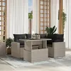 Image de Vidaxl Salon De Jardin 5 Pcs Avec Coussins Gris Clair RÃ©sine TressÃ©e