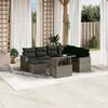 Image de Vidaxl Salon De Jardin 8 Pcs Avec Coussins Gris RÃ©sine TressÃ©e