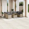 Image de Vidaxl Salon De Jardin Avec Coussins 10 Pcs Beige RÃ©sine TressÃ©e