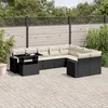 Image de Vidaxl Salon De Jardin 10 Pcs Avec Coussins Noir RÃ©sine TressÃ©e