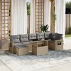 Image de Vidaxl Salon De Jardin Avec Coussins 8 Pcs Beige RÃ©sine TressÃ©e