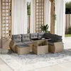 Image de Vidaxl Salon De Jardin Avec Coussins 8 Pcs Beige RÃ©sine TressÃ©e