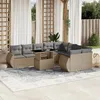 Image de Vidaxl Salon De Jardin Avec Coussins 10 Pcs Beige RÃ©sine TressÃ©e