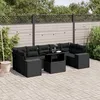 Image de Vidaxl Salon De Jardin 8 Pcs Avec Coussins Noir RÃ©sine TressÃ©e