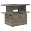 Image de Vidaxl Salon De Jardin Avec Coussins 7 Pcs Gris RÃ©sine TressÃ©e