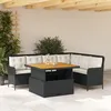 Image de Vidaxl CanapÃ©s De Jardin 2 Pcs Avec Coussins Noir RÃ©sine TressÃ©e