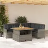 Image de Vidaxl Salon De Jardin 2 Pcs Avec Coussins Gris RÃ©sine TressÃ©e