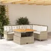 Image de Vidaxl Salon De Jardin Avec Coussins 2 Pcs Beige RÃ©sine TressÃ©e