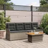 Image de Vidaxl Salon De Jardin 3 Pcs Avec Coussins Gris RÃ©sine TressÃ©e
