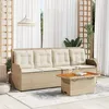 Image de Vidaxl Salon De Jardin Avec Coussins 3 Pcs Beige RÃ©sine TressÃ©e