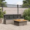 Image de Vidaxl Salon De Jardin Avec Coussins 3 Pcs Gris RÃ©sine TressÃ©e