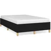 Image de vidaXL Cadre de lit sans matelas noir 120x190 cm tissu
