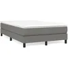 Image de vidaXL Sommier Ã  lattes de lit avec matelas gris foncÃ© 120x190cm tissu