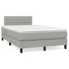 Image de vidaXL Sommier Ã  lattes de lit et matelas gris clair 120x190 cm tissu