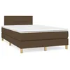 Image de vidaXL Sommier Ã  lattes de lit et matelas marron foncÃ© 120x190cm tissu