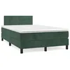 Image de vidaXL Sommier Ã  lattes de lit avec matelas vert foncÃ© 120x190 cm