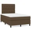 Image de vidaXL Sommier Ã  lattes de lit et matelas marron foncÃ© 120x190cm tissu