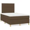 Image de vidaXL Sommier Ã  lattes de lit et matelas marron foncÃ© 120x190cm tissu