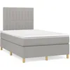 Image de vidaXL Sommier Ã  lattes de lit et matelas gris clair 120x190 cm tissu