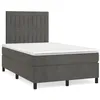 Image de vidaXL Sommier Ã  lattes de lit et matelas gris foncÃ© 120x190cm velours