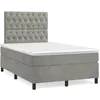Image de vidaXL Sommier Ã  lattes de lit et matelas gris clair 120x190cm velours