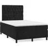 Image de vidaXL Sommier Ã  lattes de lit avec matelas noir 120x190 cm velours