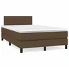 Image de vidaXL Sommier Ã  lattes de lit matelas et LED marron foncÃ© 120x190 cm
