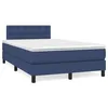 Image de vidaXL Sommier Ã  lattes de lit matelas et LED bleu 120x190 cm tissu