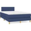 Image de vidaXL Sommier Ã  lattes de lit matelas et LED bleu 120x190 cm tissu