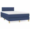 Image de vidaXL Sommier Ã  lattes de lit matelas et LED bleu 120x190 cm tissu